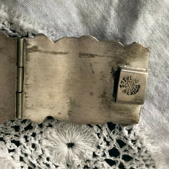 Vintage Signed Mexico 925 Sterling Carved Face - Picture 7 of 7